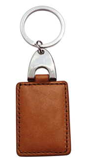 Leather Rectangle Shape Keyfob - HID RFID Keychain