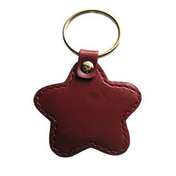 Leather Star Shape Keyfob - Ultralight Keychain
